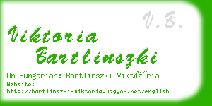 viktoria bartlinszki business card